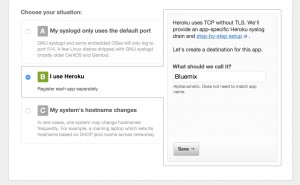 Pick the Heroku option, which works in the same way as Bluemix and Cloud Foundry